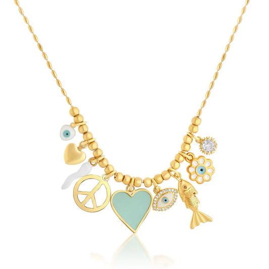 Madamirma - Collier Love Blue