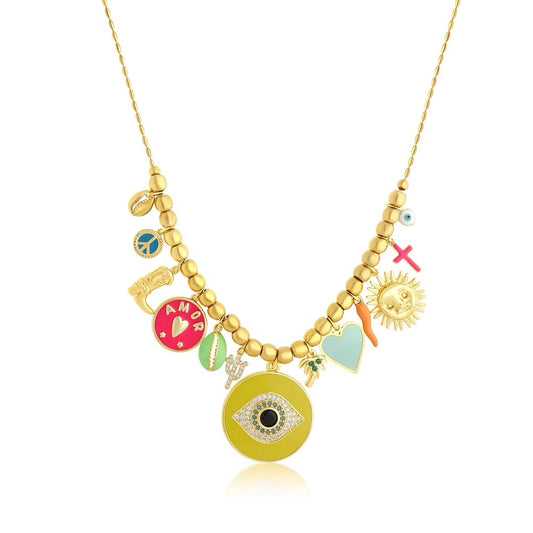 Madamirma - Collier Tropical Yellow