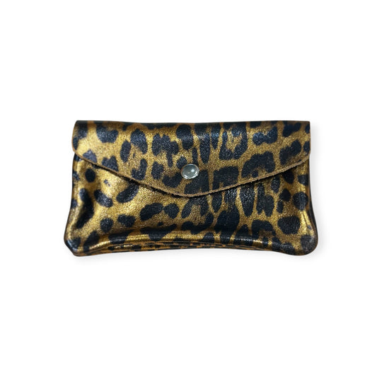 Porte Feuille - Léopard Doré