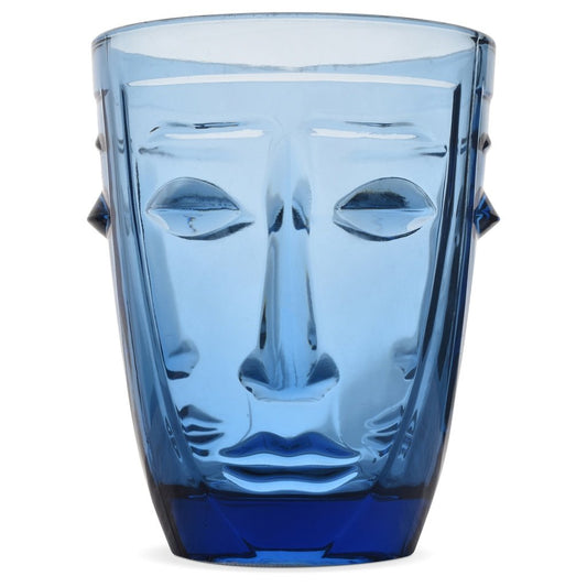 Verre gobelet Visage bleu